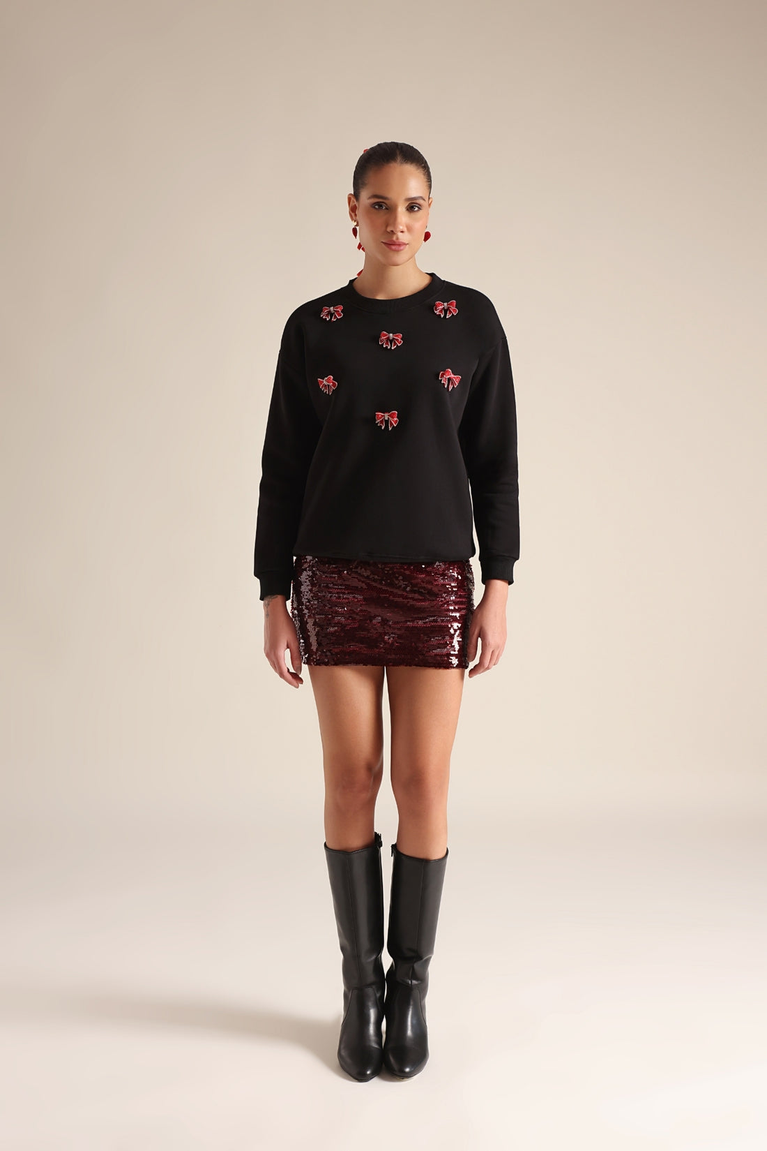 Ruby Mini-Bow Sweatshirt