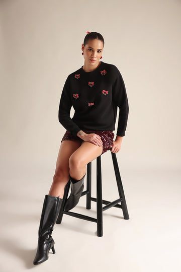 Ruby Mini-Bow Sweatshirt