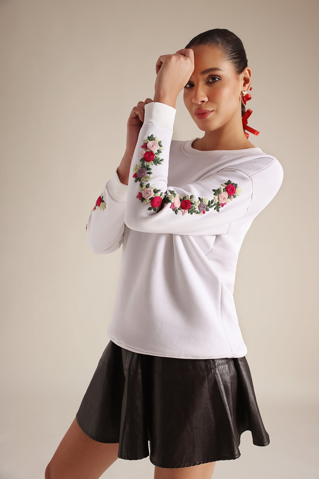 Blooming Sleeve Sweatshirt